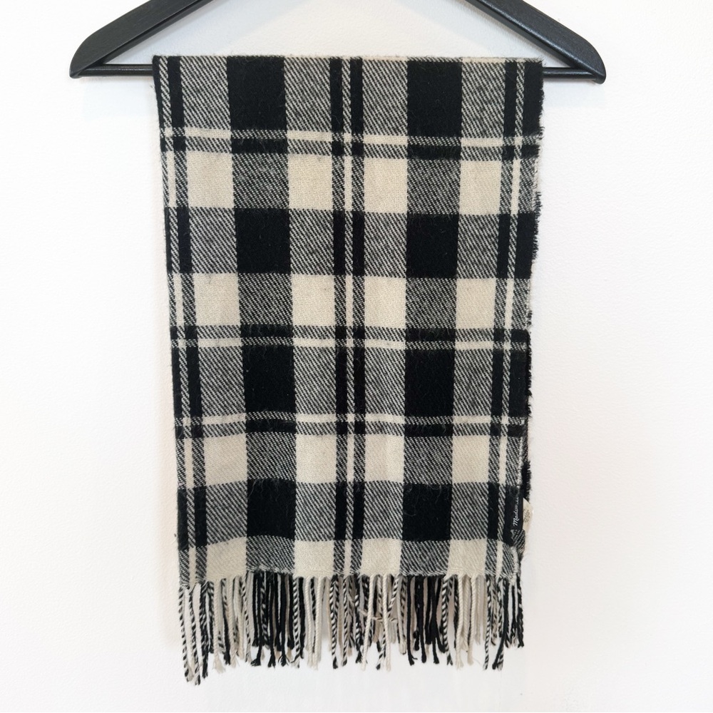 Madewell Plaid Wool Blend Scarf EUC - Picture 3 of 3